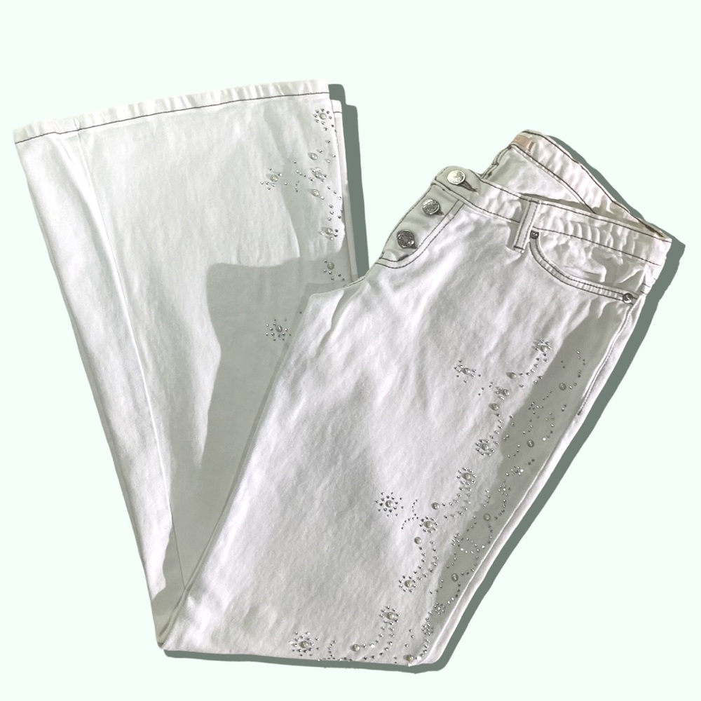 Forever 21 embellished vintage white Jeans size Large